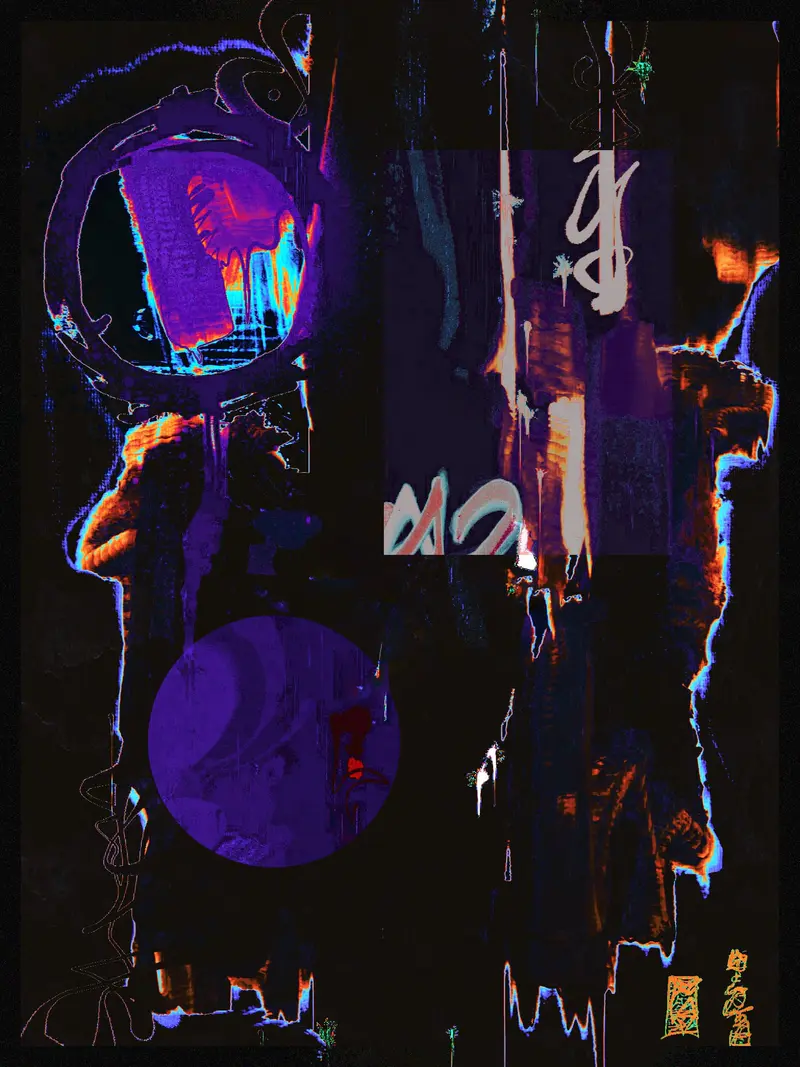 A Balada da Lua Púrpura, digital artwork by Ottis Ots