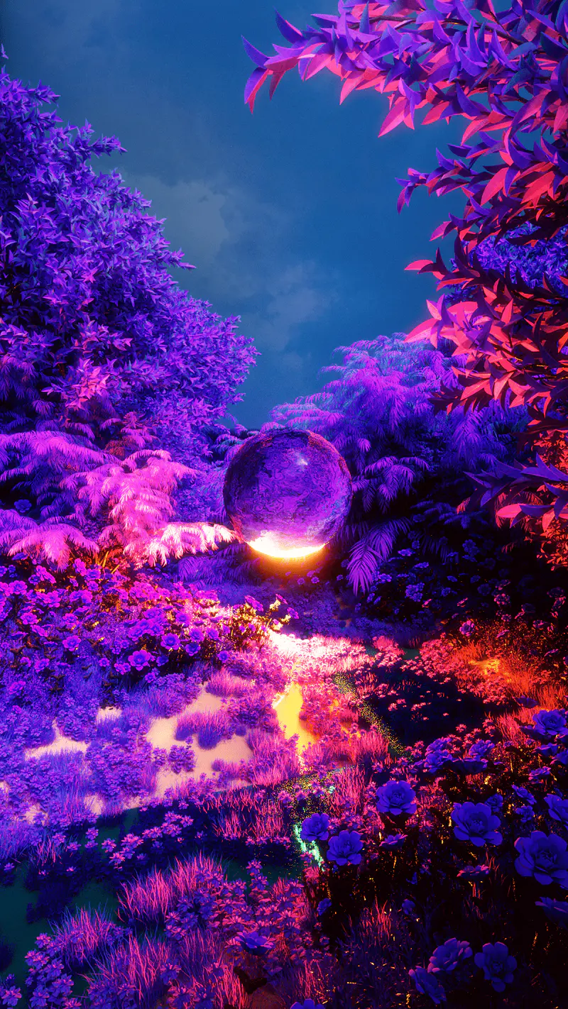 *Exclusive* Purple Valley 4th Metaverse Portal, digital artwork by Ottis Ots