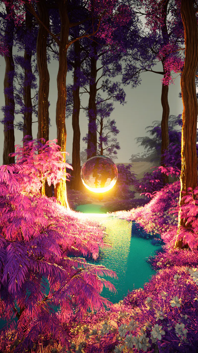*Exclusive* Purple Valley 7th Metaverse Portal, digital artwork by Ottis Ots