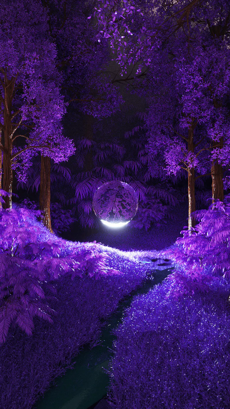 *Exclusive* Purple Valley 9th Metaverse Portal, digital artwork by Ottis Ots