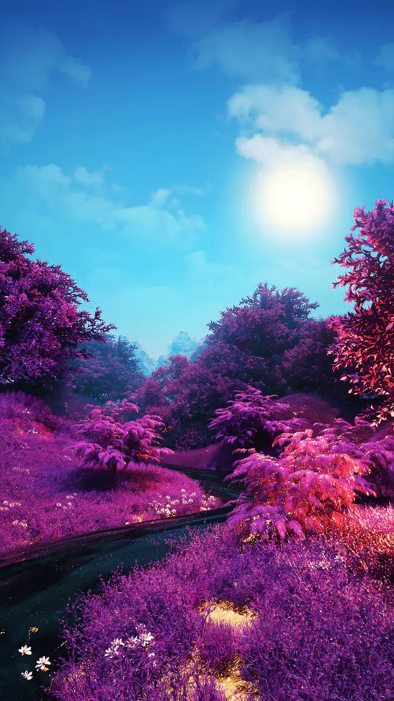 Purple Paradise, digital artwork by Ottis Ots