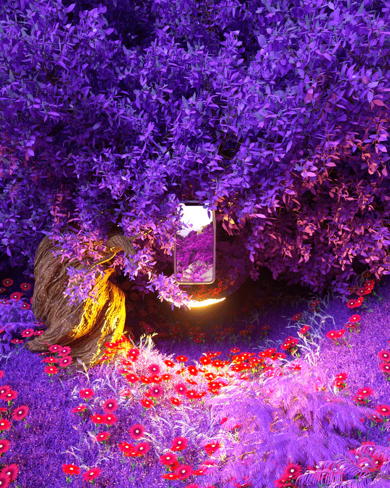 Purple Valley #02 Canary Islands, digital artwork by Ottis Ots