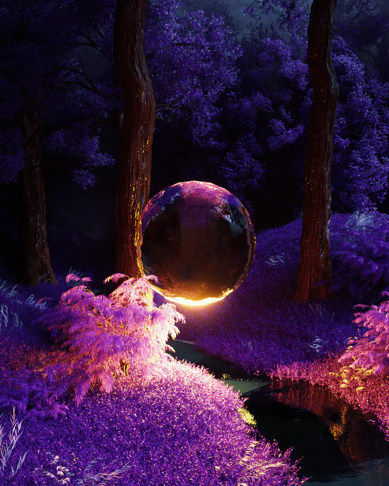 Purple Valley #03 Brazil, digital artwork by Ottis Ots