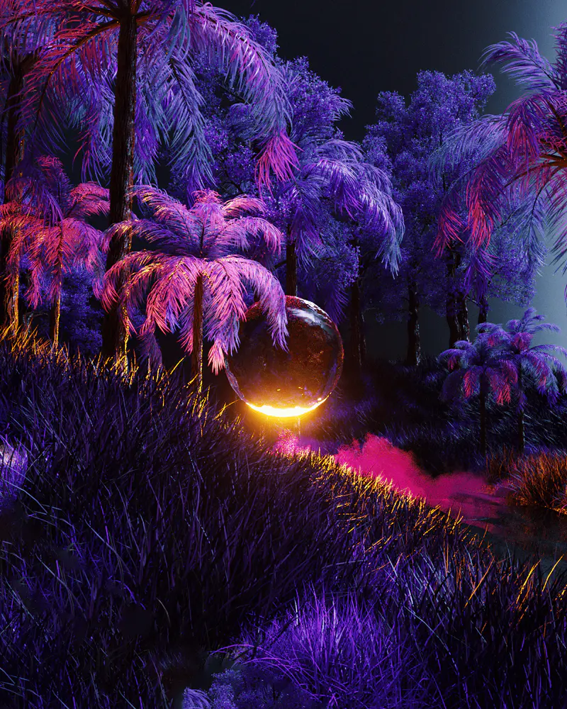 Purple Valley #06 Colombia, digital artwork by Ottis Ots