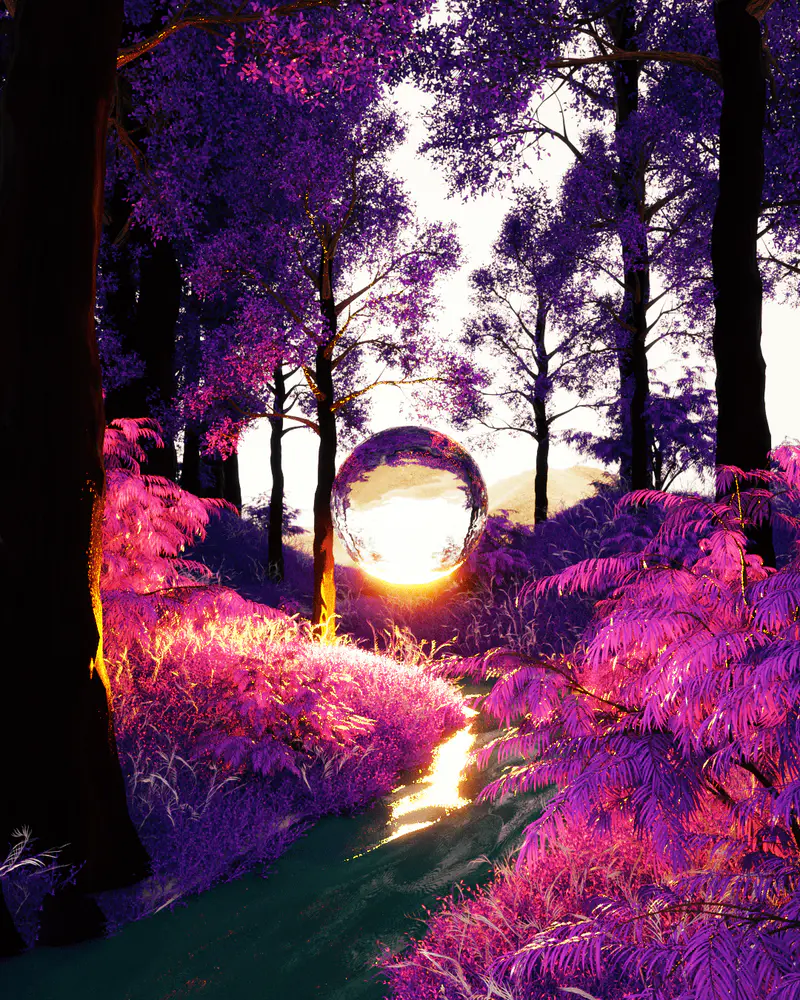 Purple Valley #12 Romania, digital artwork by Ottis Ots