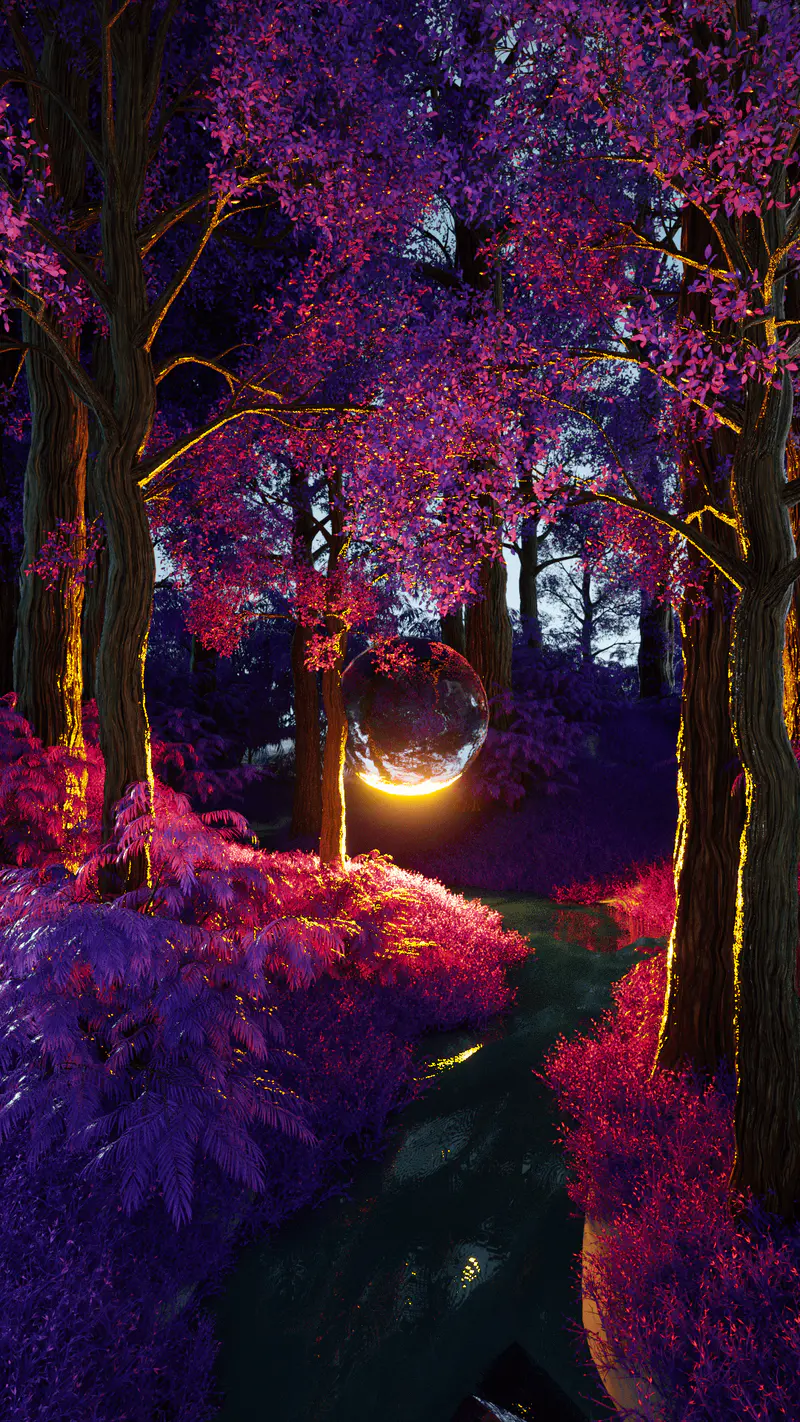 Purple Valley 14th Metaverse Portal, digital artwork by Ottis Ots