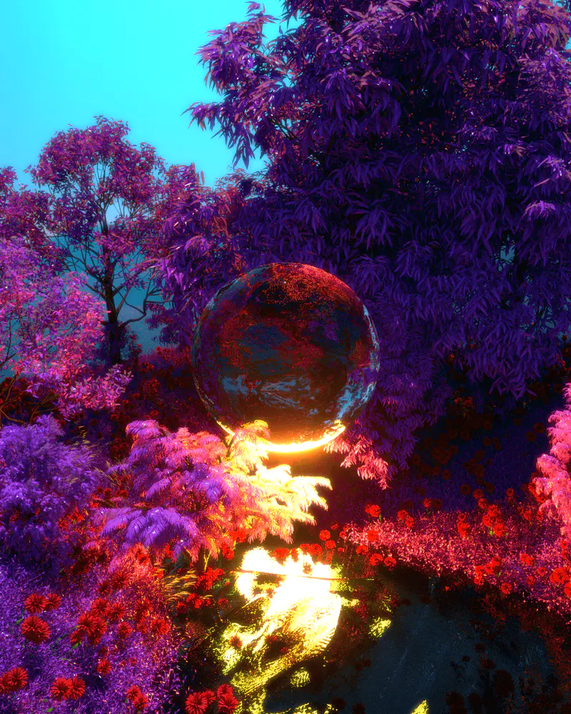 Purple Valley #15 Nepal, digital artwork by Ottis Ots