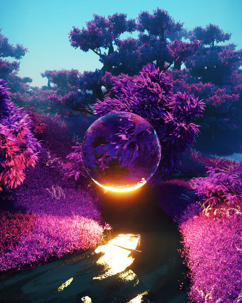 Purple Valley #16 Croatia, digital artwork by Ottis Ots
