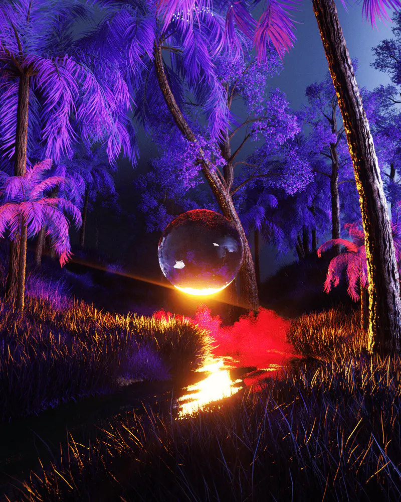 Purple Valley #17 Denmark, digital artwork by Ottis Ots
