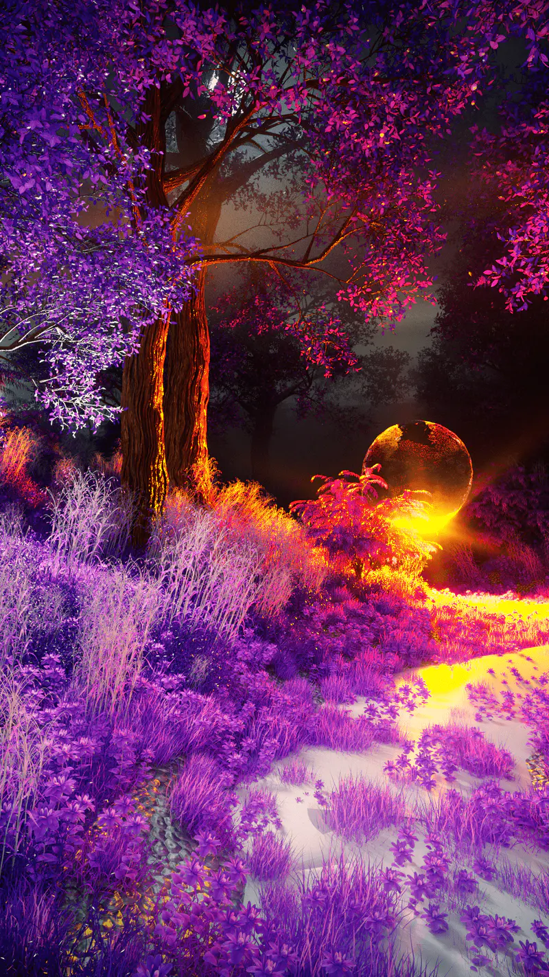 Purple Valley at Wizard of Oz, digital artwork by Ottis Ots