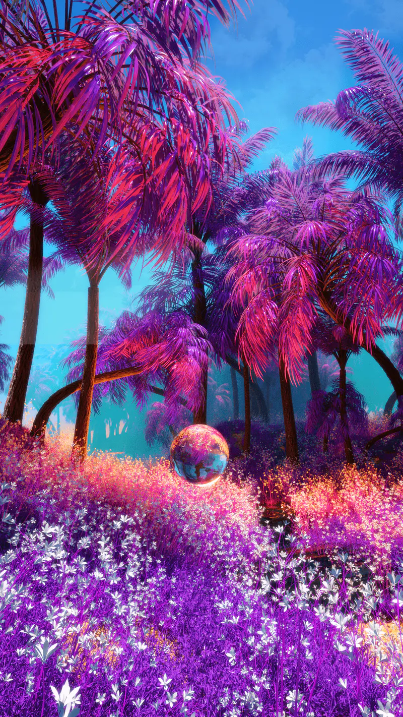 Purple Valley World #01, digital artwork by Ottis Ots